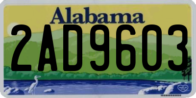 AL license plate 2AD9603