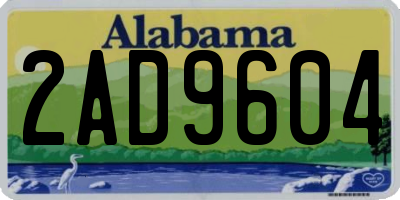 AL license plate 2AD9604