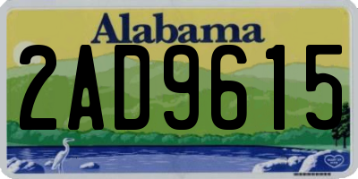 AL license plate 2AD9615