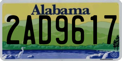 AL license plate 2AD9617