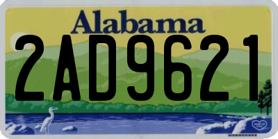 AL license plate 2AD9621