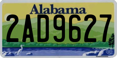 AL license plate 2AD9627