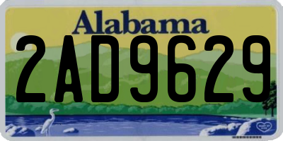 AL license plate 2AD9629