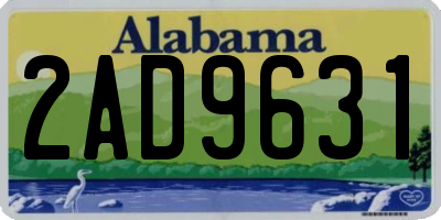 AL license plate 2AD9631