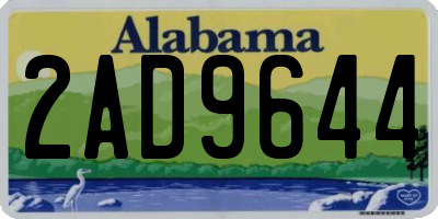 AL license plate 2AD9644