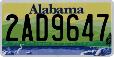 AL license plate 2AD9647