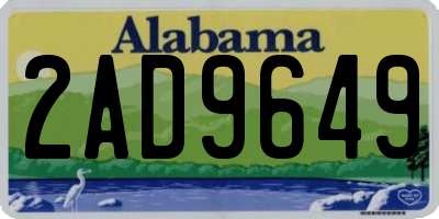 AL license plate 2AD9649