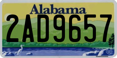 AL license plate 2AD9657