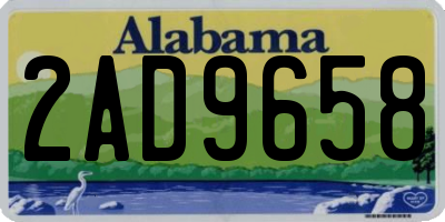 AL license plate 2AD9658