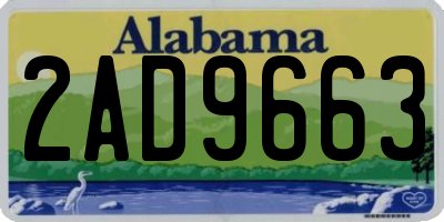 AL license plate 2AD9663