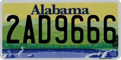 AL license plate 2AD9666