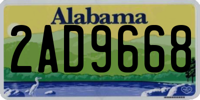 AL license plate 2AD9668