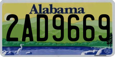 AL license plate 2AD9669