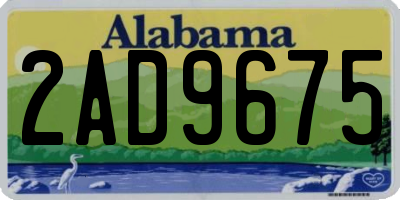 AL license plate 2AD9675