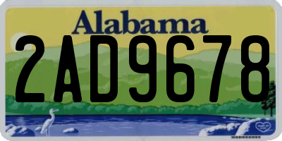 AL license plate 2AD9678