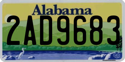 AL license plate 2AD9683