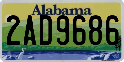 AL license plate 2AD9686