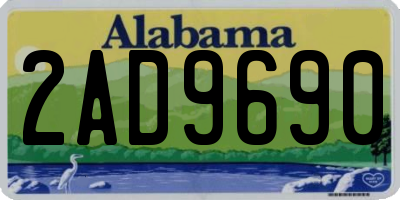AL license plate 2AD9690