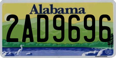 AL license plate 2AD9696