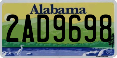 AL license plate 2AD9698