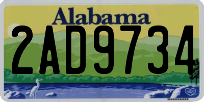 AL license plate 2AD9734