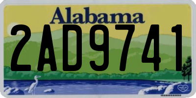AL license plate 2AD9741
