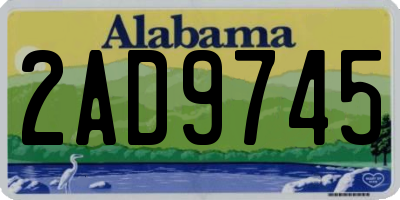 AL license plate 2AD9745