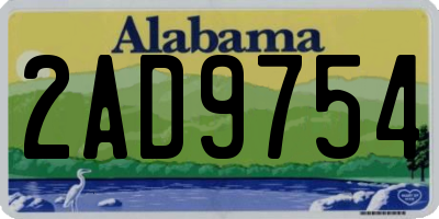 AL license plate 2AD9754