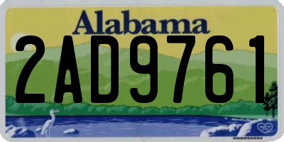 AL license plate 2AD9761