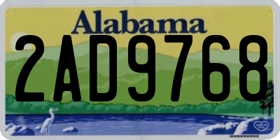 AL license plate 2AD9768
