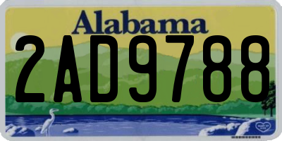 AL license plate 2AD9788