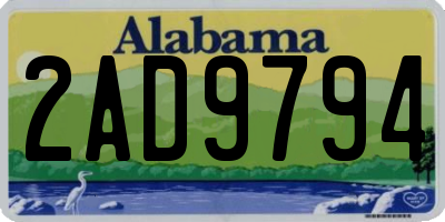 AL license plate 2AD9794