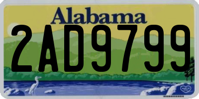 AL license plate 2AD9799