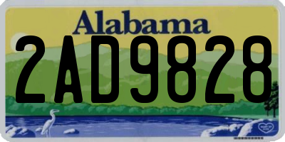 AL license plate 2AD9828