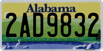 AL license plate 2AD9832