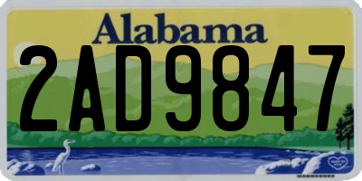 AL license plate 2AD9847