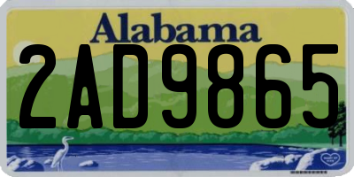 AL license plate 2AD9865