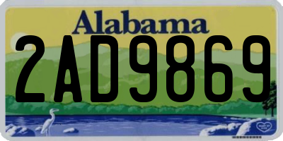AL license plate 2AD9869