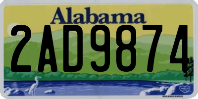 AL license plate 2AD9874