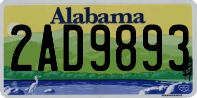 AL license plate 2AD9893