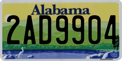 AL license plate 2AD9904
