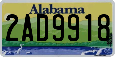 AL license plate 2AD9918