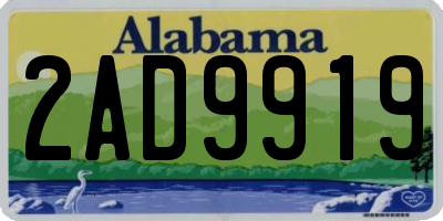 AL license plate 2AD9919