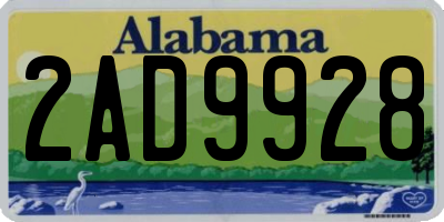 AL license plate 2AD9928