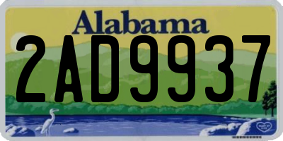 AL license plate 2AD9937