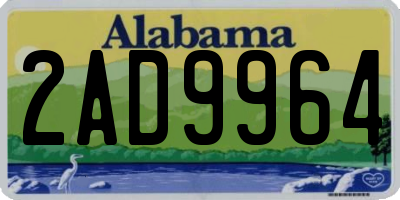 AL license plate 2AD9964