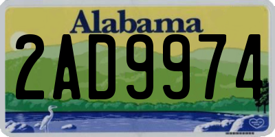AL license plate 2AD9974