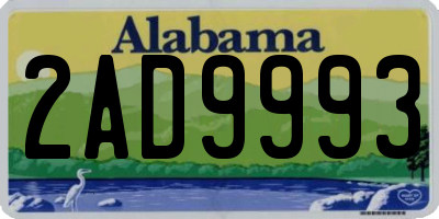 AL license plate 2AD9993