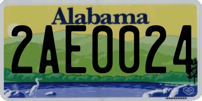 AL license plate 2AE0024