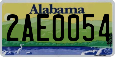 AL license plate 2AE0054